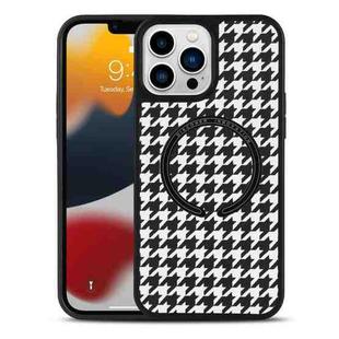 For iPhone 13 Leather Texture MagSafe Magnetic Phone Case(Houndstooth)
