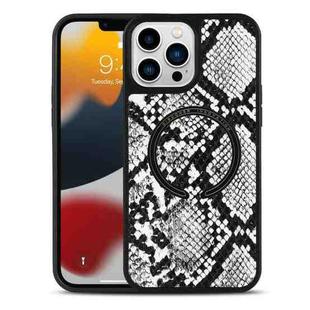 For iPhone 12 Leather Texture MagSafe Magnetic Phone Case(Python Pattern)