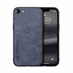 For iPhone SE 2022 / SE 2020 / 8 / 7 Skin Feel Magnetic Leather Back Phone Case(Blue)