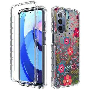 For Motorola Moto G Stylus 5G 2022 PC+TPU Transparent Painted Phone Case(Small Floral)