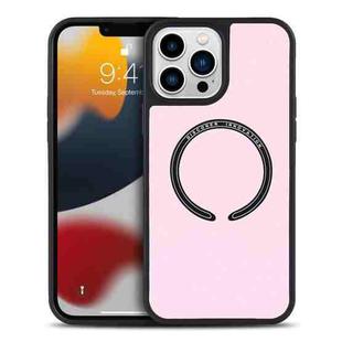 For iPhone 12 Pro Carbon Fiber Texture MagSafe Magnetic Phone Case(Pink)