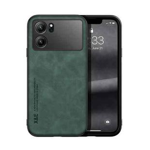 For OPPO K10 Skin Feel Magnetic Leather Back Phone Case(Green)