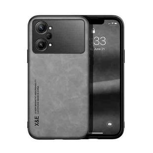 For OPPO K10 Pro Skin Feel Magnetic Leather Back Phone Case(Light Grey)