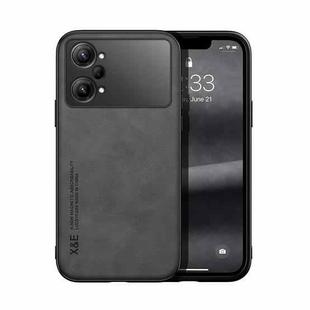 For OPPO K10 Pro Skin Feel Magnetic Leather Back Phone Case(Dark Grey)