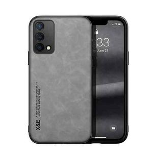 For OPPO K9 Skin Feel Magnetic Leather Back Phone Case(Light Grey)