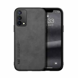 For OPPO K9 Skin Feel Magnetic Leather Back Phone Case(Dark Grey)