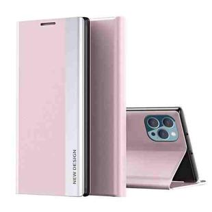 For iPhone 14 Pro Side Electroplated Magnetic Leather Phone Case(Pink)