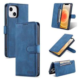 For iPhone 14 AZNS Dream Second Generation Skin Feel PU+TPU Horizontal Flip Leather Phone Case (Blue)