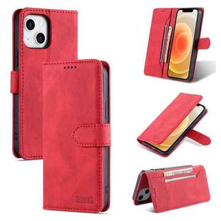 For iPhone 14 Plus AZNS Dream Second Generation Skin Feel PU+TPU Horizontal Flip Leather Phone Case (Red)