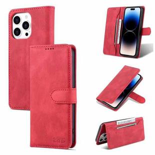 For iPhone 14 Pro AZNS Dream Second Generation Skin Feel PU+TPU Horizontal Flip Leather Phone Case(Red)