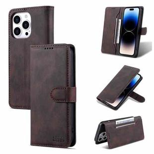 For iPhone 14 Pro AZNS Dream Second Generation Skin Feel PU+TPU Horizontal Flip Leather Phone Case(Coffee)