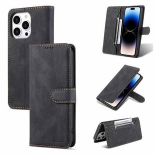 For iPhone 14 Pro AZNS Dream Second Generation Skin Feel PU+TPU Horizontal Flip Leather Phone Case(Black)