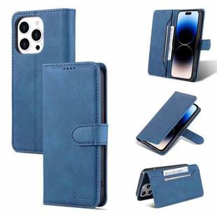 For iPhone 14 Pro Max AZNS Dream Second Generation Skin Feel PU+TPU Horizontal Flip Leather Phone Case (Blue)