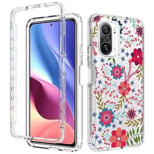 For Xiaomi Redmi K40 PC+TPU Transparent Painted Phone Case(Small Floral)