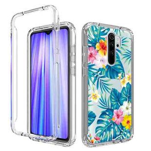 For Xiaomi Redmi Note 8 Pro PC+TPU Transparent Painted Phone Case(Banana Leaf)