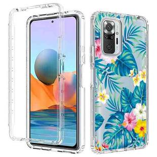 For Xiaomi Redmi Note 10 Pro PC+TPU Transparent Painted Phone Case(Banana Leaf)