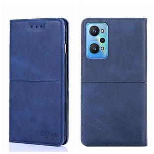 For OPPO Realme GT Neo2 5G Cow Texture Magnetic Horizontal Flip Leather Phone Case(Blue)