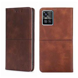 For vivo S10/S10 Pro Cow Texture Magnetic Horizontal Flip Leather Phone Case(Dark Brown)