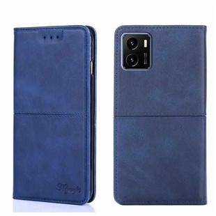 For vivo Y15S Global Cow Texture Magnetic Horizontal Flip Leather Phone Case(Blue)