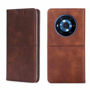 For Honor Magic3 Cow Texture Magnetic Horizontal Flip Leather Phone Case(Dark Brown)