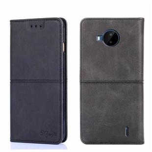 For Nokia C20 Plus Cow Texture Magnetic Horizontal Flip Leather Phone Case(Black)