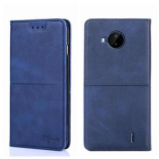 For Nokia C20 Plus Cow Texture Magnetic Horizontal Flip Leather Phone Case(Blue)