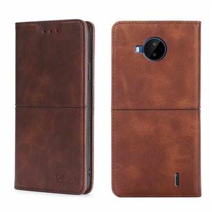 For Nokia C20 Plus Cow Texture Magnetic Horizontal Flip Leather Phone Case(Dark Brown)