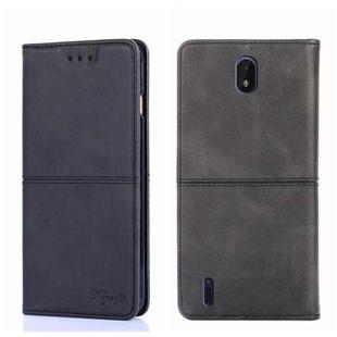 For Nokia C01 Plus/C1 2nd Editon Cow Texture Magnetic Horizontal Flip Leather Phone Case(Black)
