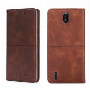 For Nokia C01 Plus/C1 2nd Editon Cow Texture Magnetic Horizontal Flip Leather Phone Case(Dark Brown)