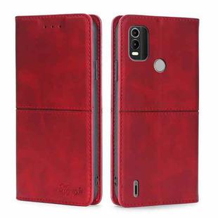 For Nokia C21 Plus Cow Texture Magnetic Horizontal Flip Leather Phone Case(Red)