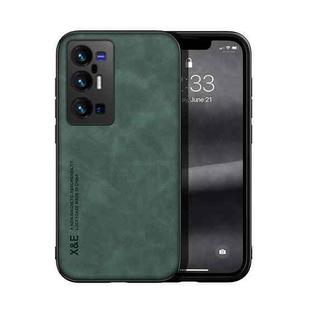 For vivo X70 Pro+ Skin Feel Magnetic Leather Back Phone Case(Green)