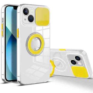 For iPhone 14 Sliding Camera Cover Design TPU Phone Case (Yellow)