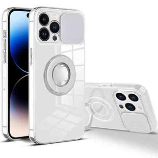 For iPhone 14 Pro Sliding Camera Cover Design TPU Phone Case(White)