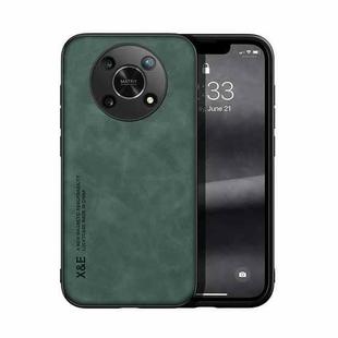 For Honor X30 5G Skin Feel Magnetic Leather Back Phone Case(Green)