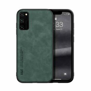 For Honor V30 Pro Skin Feel Magnetic Leather Back Phone Case(Green)