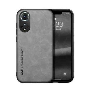 For Honor 50 Skin Feel Magnetic Leather Back Phone Case(Light Grey)