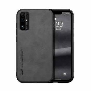 For Honor 30 Skin Feel Magnetic Leather Back Phone Case(Dark Grey)