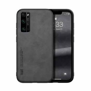 For Honor 30 Pro Skin Feel Magnetic Leather Back Phone Case(Dark Grey)