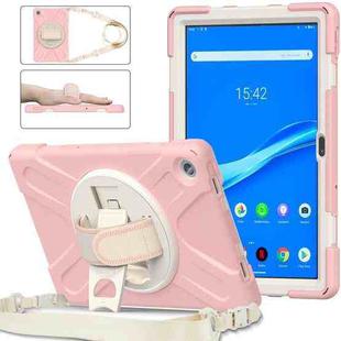 For Lenovo Tab M10 Plus 10.6 3rd Gen 2022 Silicone + PC Protective Tablet Case(Cherry Blossom Pink)