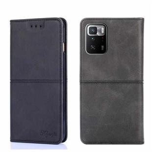 For Xiaomi Redmi Note 10 Pro 5G China Cow Texture Magnetic Horizontal Flip Leather Phone Case(Black)