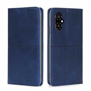 For Xiaomi Poco M4 5G Cow Texture Magnetic Horizontal Flip Leather Phone Case(Blue)