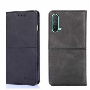 For OnePlus Nord CE 5G Cow Texture Magnetic Horizontal Flip Leather Phone Case(Black)