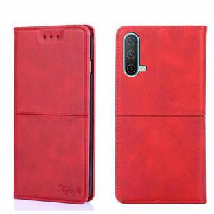 For OnePlus Nord CE 5G Cow Texture Magnetic Horizontal Flip Leather Phone Case(Red)