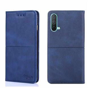 For OnePlus Nord CE 5G Cow Texture Magnetic Horizontal Flip Leather Phone Case(Blue)