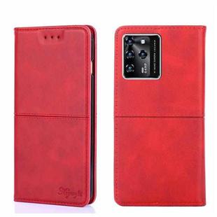 For ZTE Blade V30 Cow Texture Magnetic Horizontal Flip Leather Phone Case(Red)