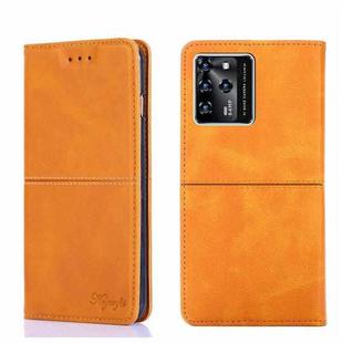 For ZTE Blade V30 Cow Texture Magnetic Horizontal Flip Leather Phone Case(Light Brown)