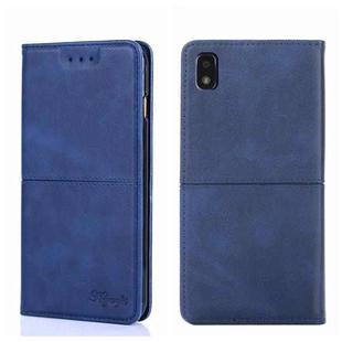 For ZTE Blade L210 Cow Texture Magnetic Horizontal Flip Leather Phone Case(Blue)