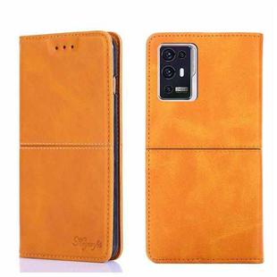 For ZTE Axon 30 Pro Cow Texture Magnetic Horizontal Flip Leather Phone Case(Light Brown)