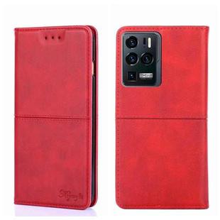 For ZTE Axon 30 Ultra Cow Texture Magnetic Horizontal Flip Leather Phone Case(Red)