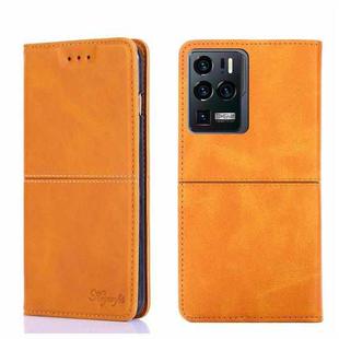 For ZTE Axon 30 Ultra Cow Texture Magnetic Horizontal Flip Leather Phone Case(Light Brown)